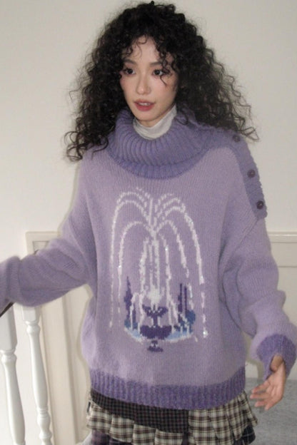 Fountain Pattern Knit Sweater