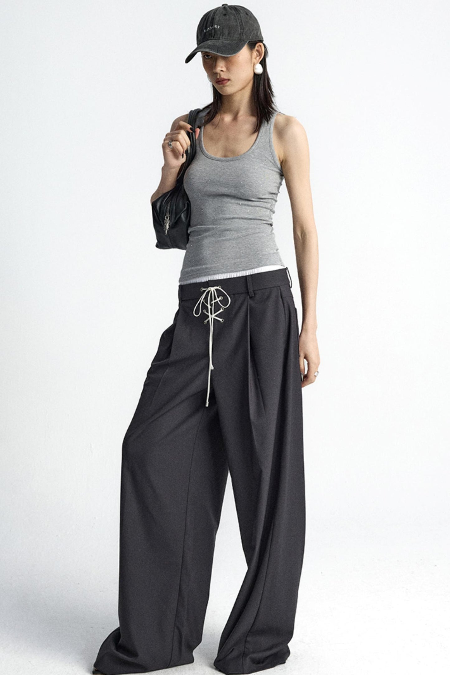 Elastic Waist Western Trousers