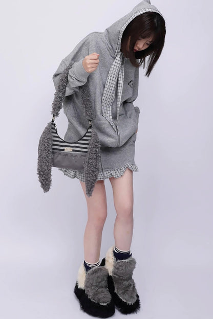 Rabbit Plush Crossbody Bag