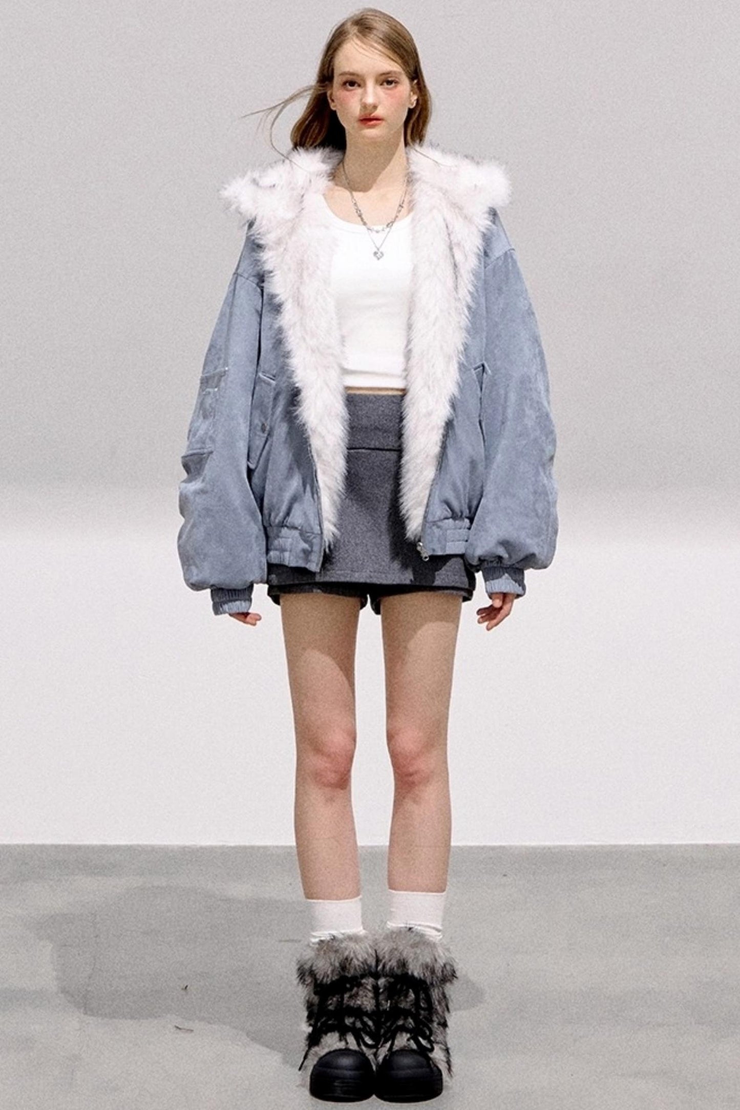 Texture Thickened Plush Jacket