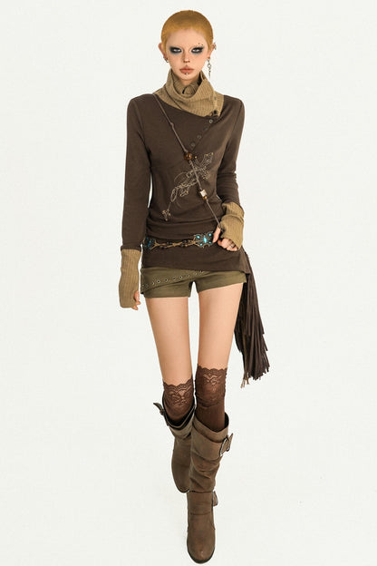 High Flip Collar T-Shirt