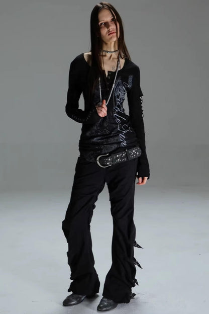 Retro Washed Cotton Trousers