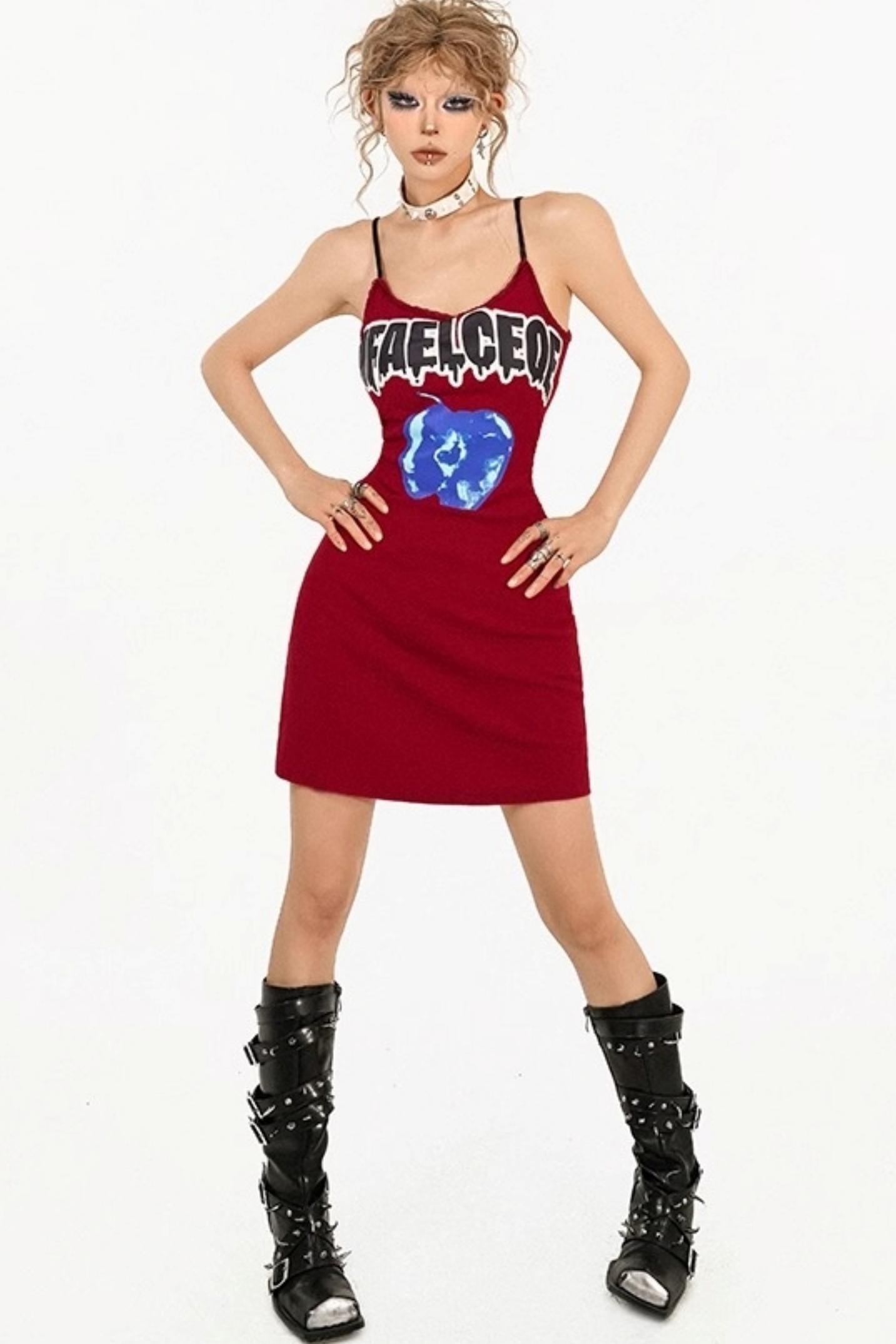 Bold Letter Halter Dress