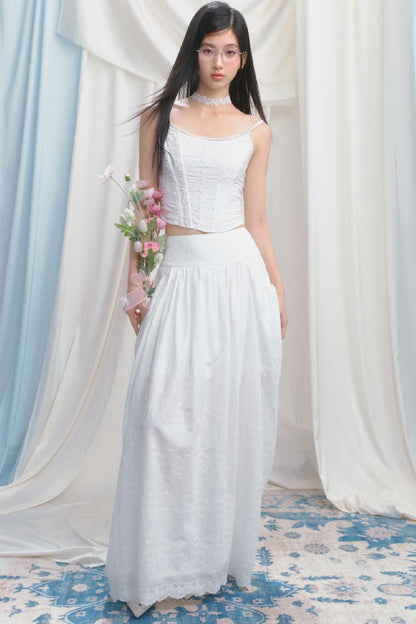 Dreamy White Lei Pod Skirt