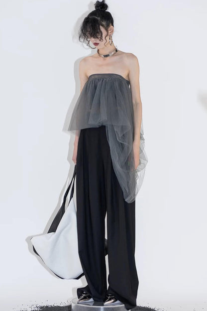 Layered Mesh Tube Top and Skirt Set-Up