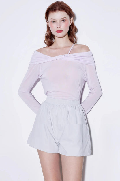 Soft Tulle Knit Top