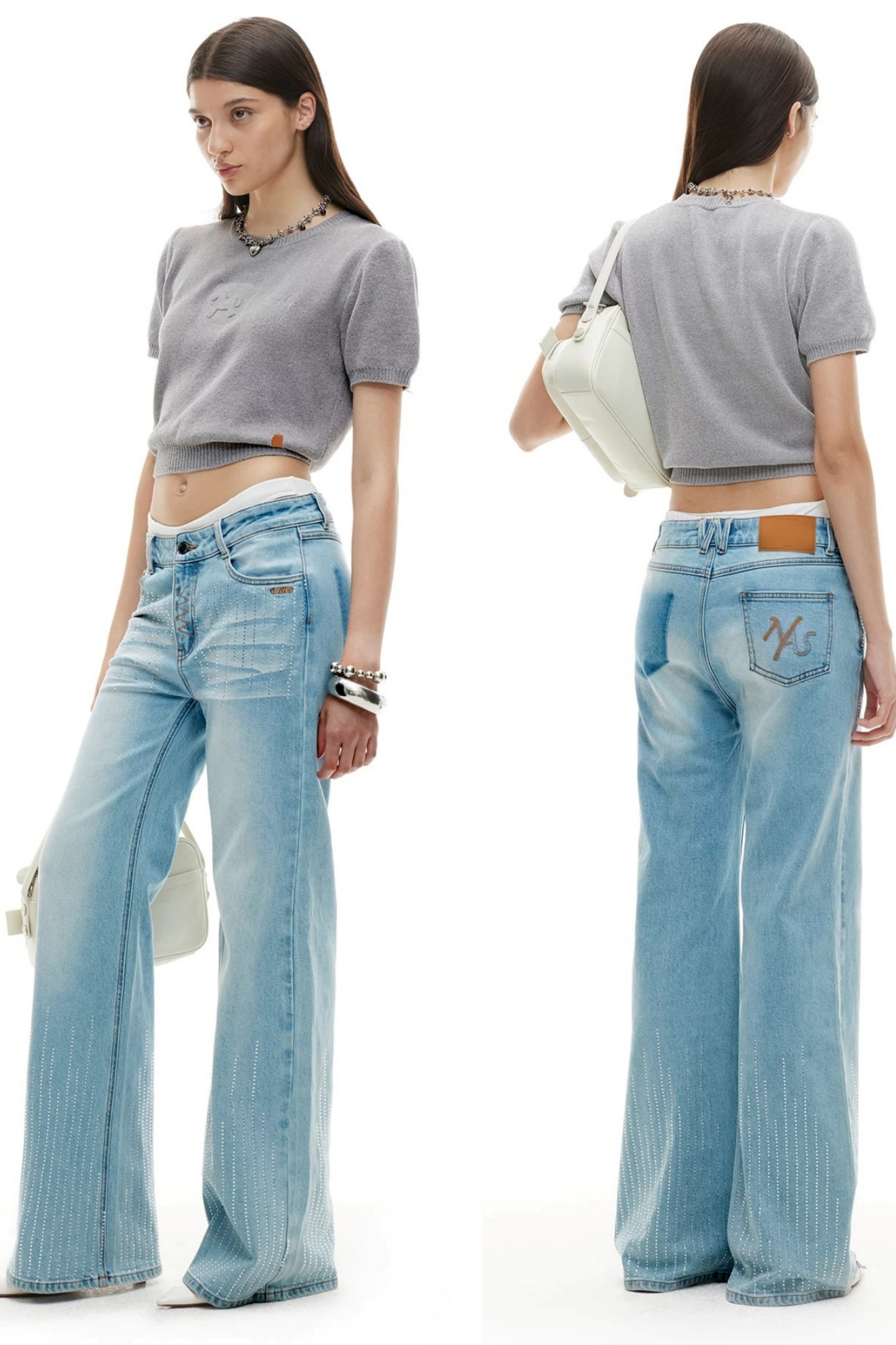 Shiny Vintage Denim Pants