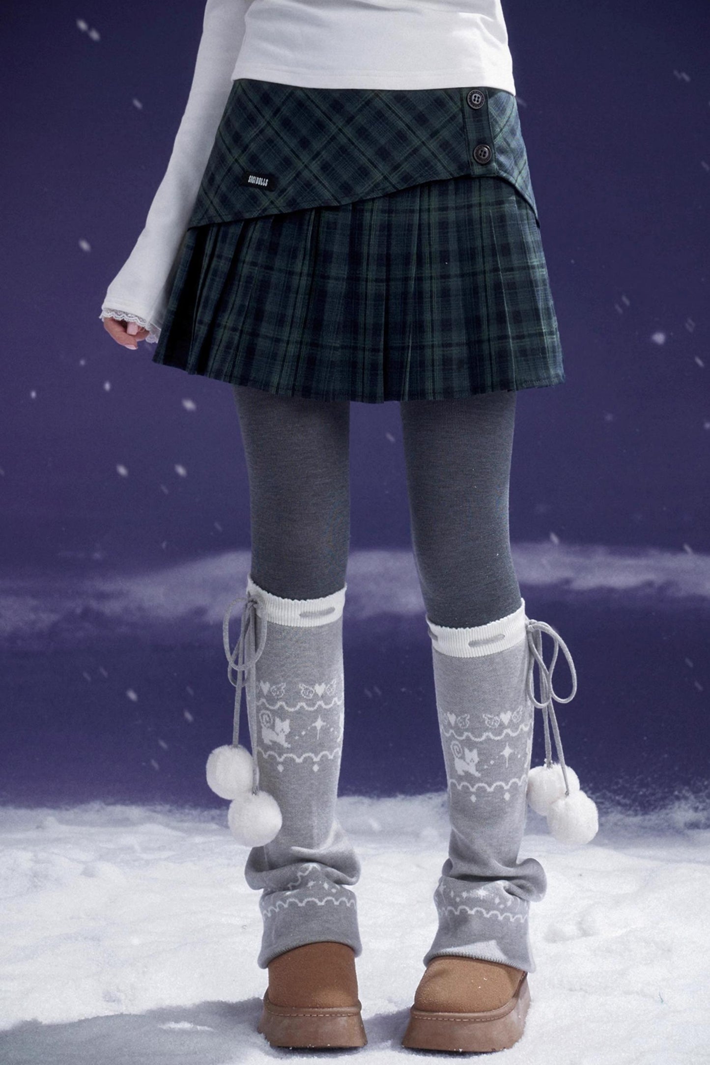 Fair Isle Knit Snow Socks Covers