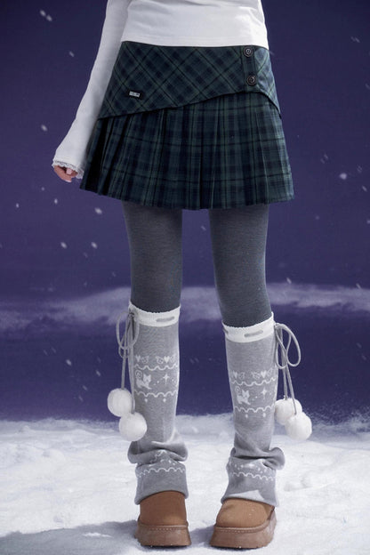 Fair Isle Knit Snow Socks Covers