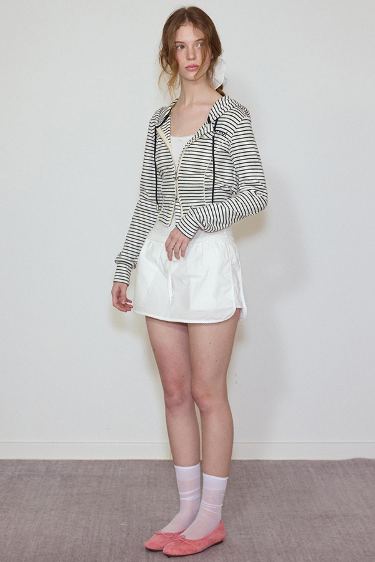 Sun Lace Set: Hooded Shirt Skirt Set-Up