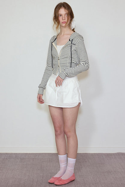 Sun Lace Set: Hooded Shirt Skirt Set-Up