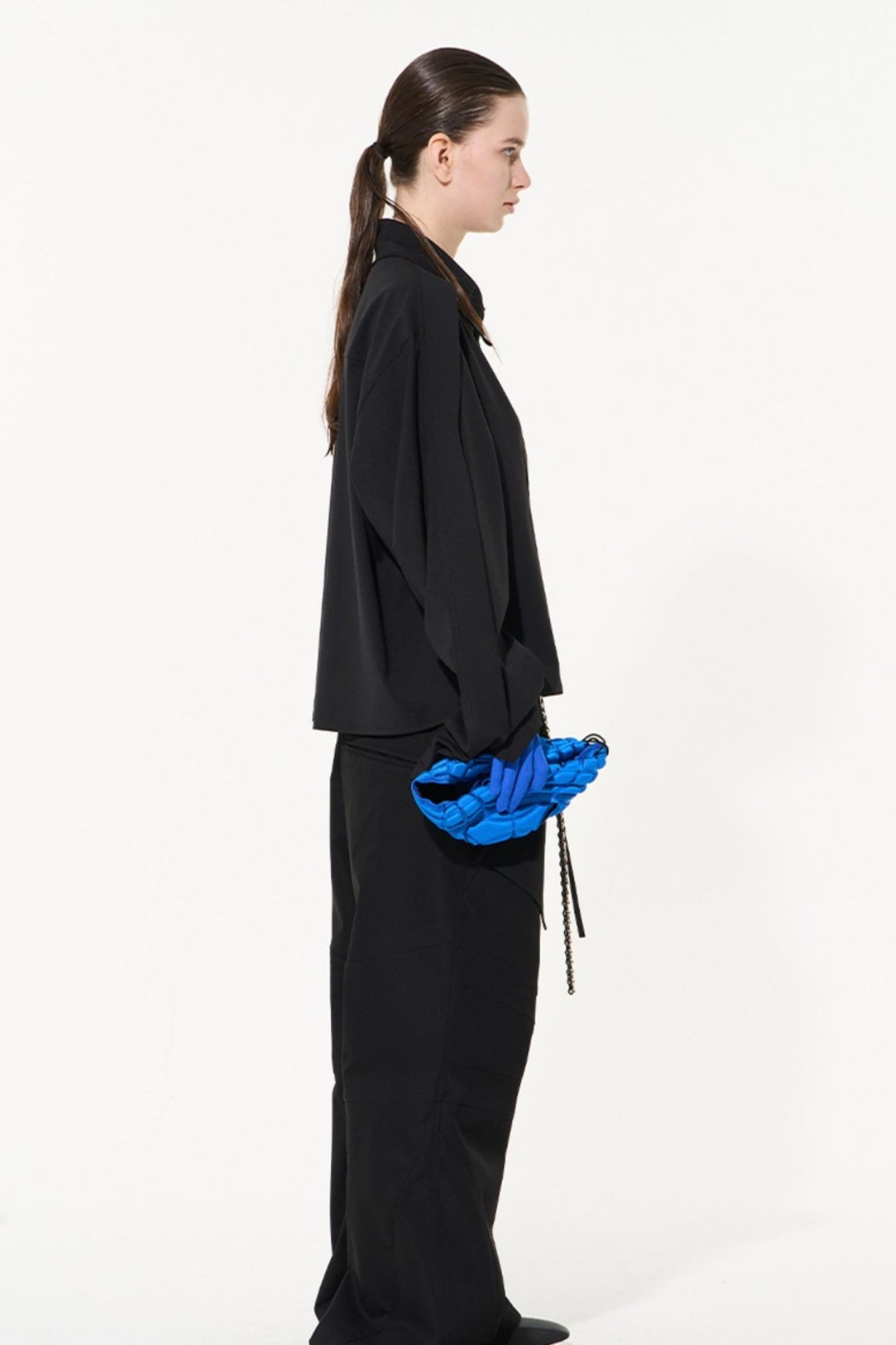 Two-Tone Oversized Long Sleeve Tee