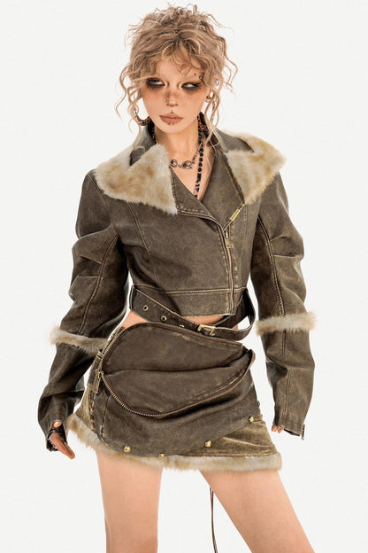 Distressed Spicy Girl Skirt Set-Up