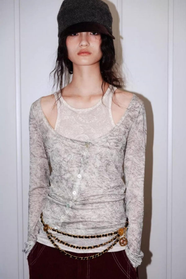 Vintage Acetate Knitted Top