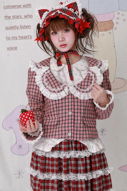 Christmas Pink Plaid Top