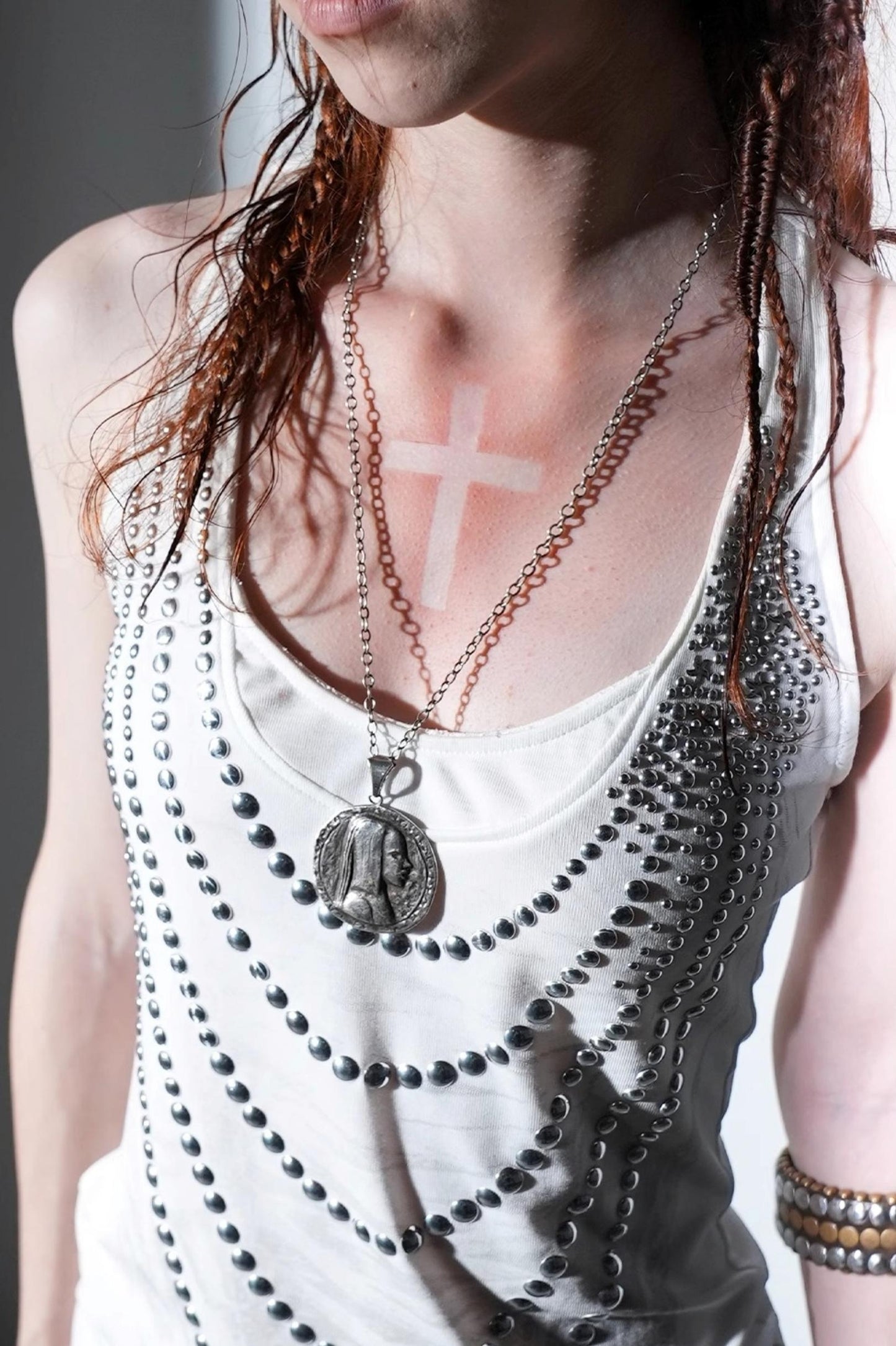 Rhinestone Long Tank Top