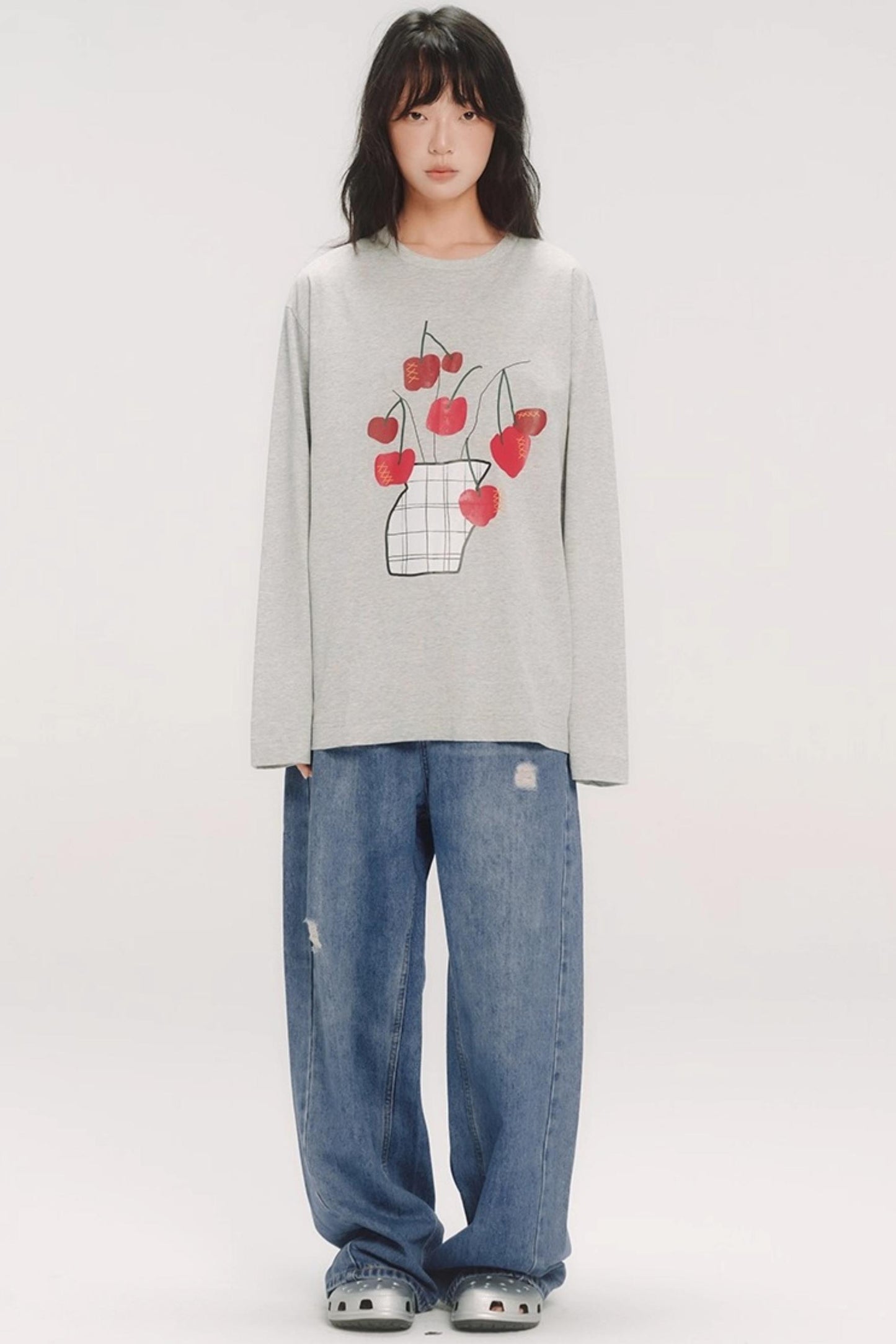 Hand-Painted Cherry Bonsai T-Shirt