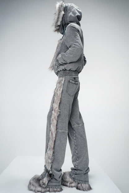 Simple Washed Wide Pants