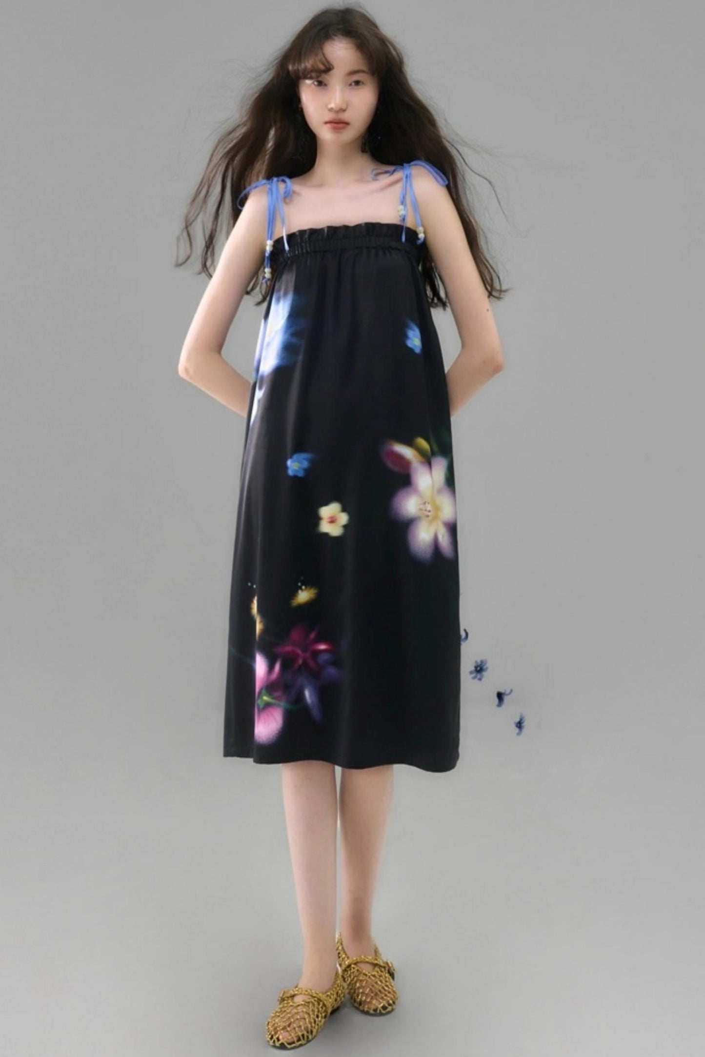 Wild Flower Satin Print Skirt
