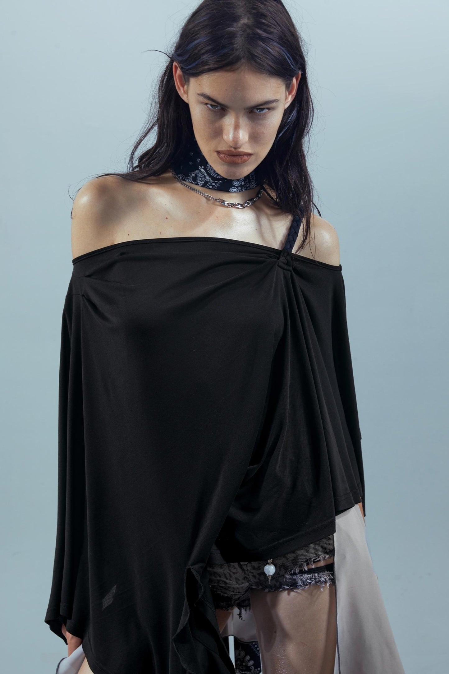 Ruffle Off-Shoulder Tee