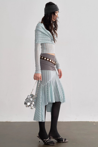 Romantic Sea Salt Top and Skirt Set-Up