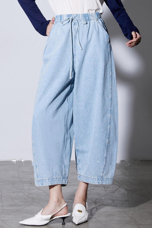 Relaxed Cotton Balloon Jeans