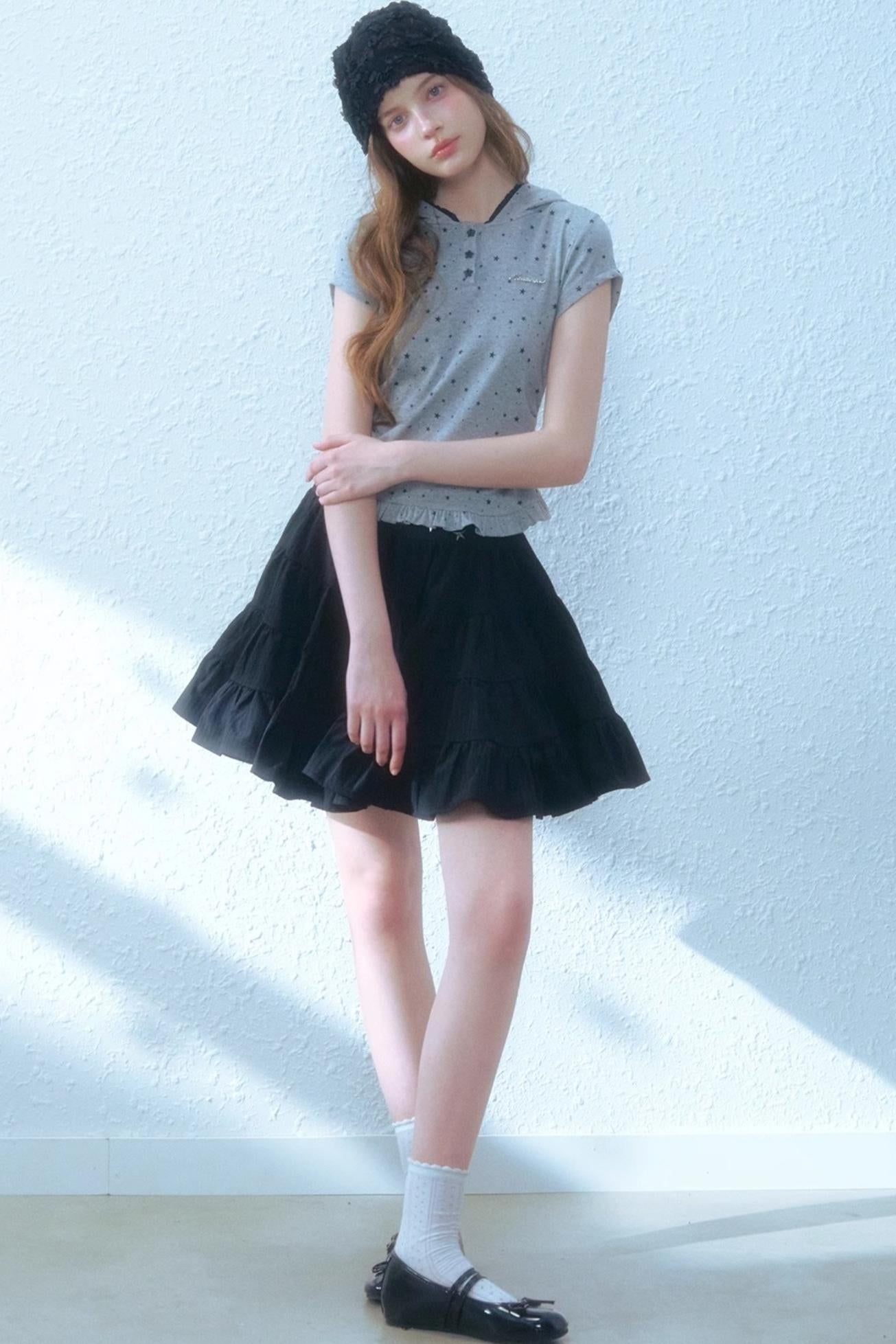 Lace-Trimmed Slim Fit Tee