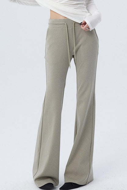 Single-Shoulder Flared Suit Pants Set-Up