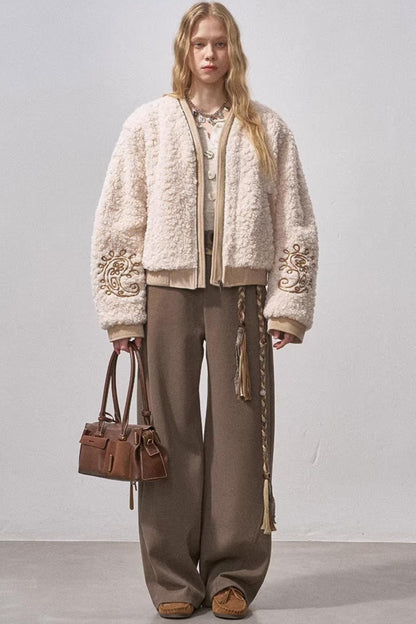 Lamb Wool Paisley Parka