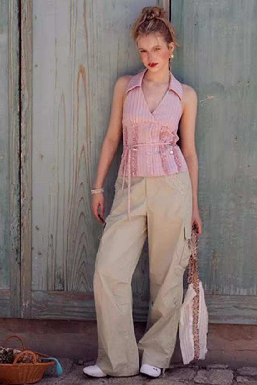 Wide-leg Cargo Pants