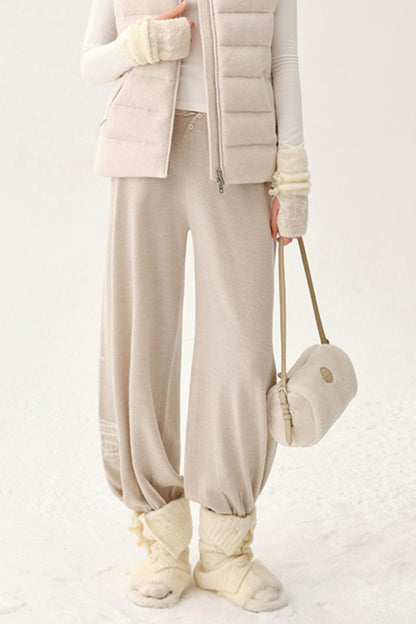 High-End Wool Knit Pants