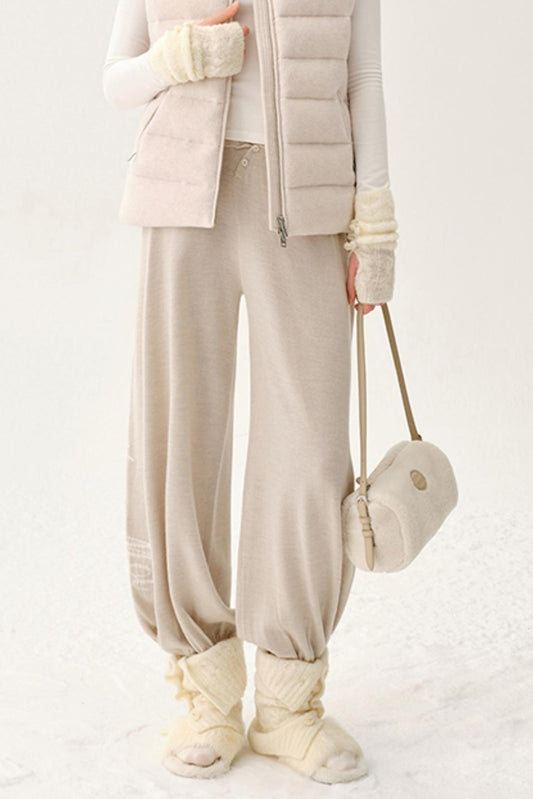 High-End Wool Knit Pants