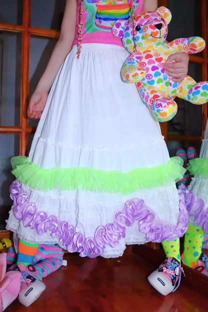 Y2K Lace-Up Puffy Skirt