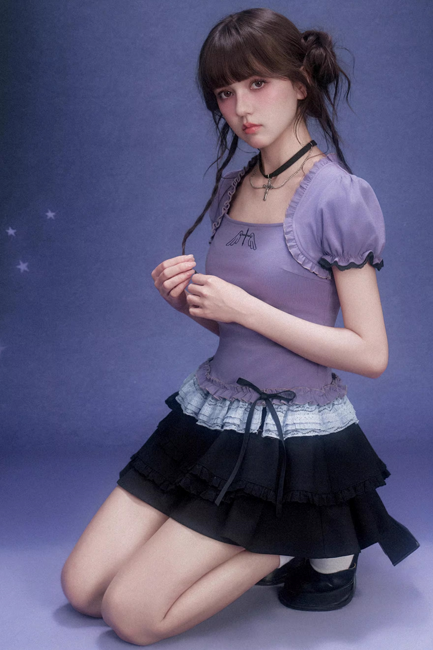 Pure Desire Purple Lace Top