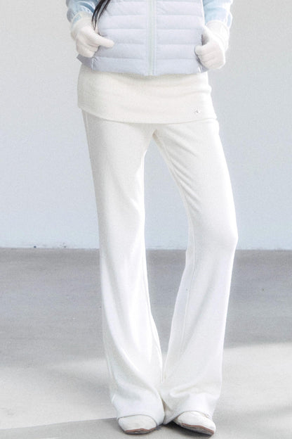 Lace Patchwork Bootcut Pants