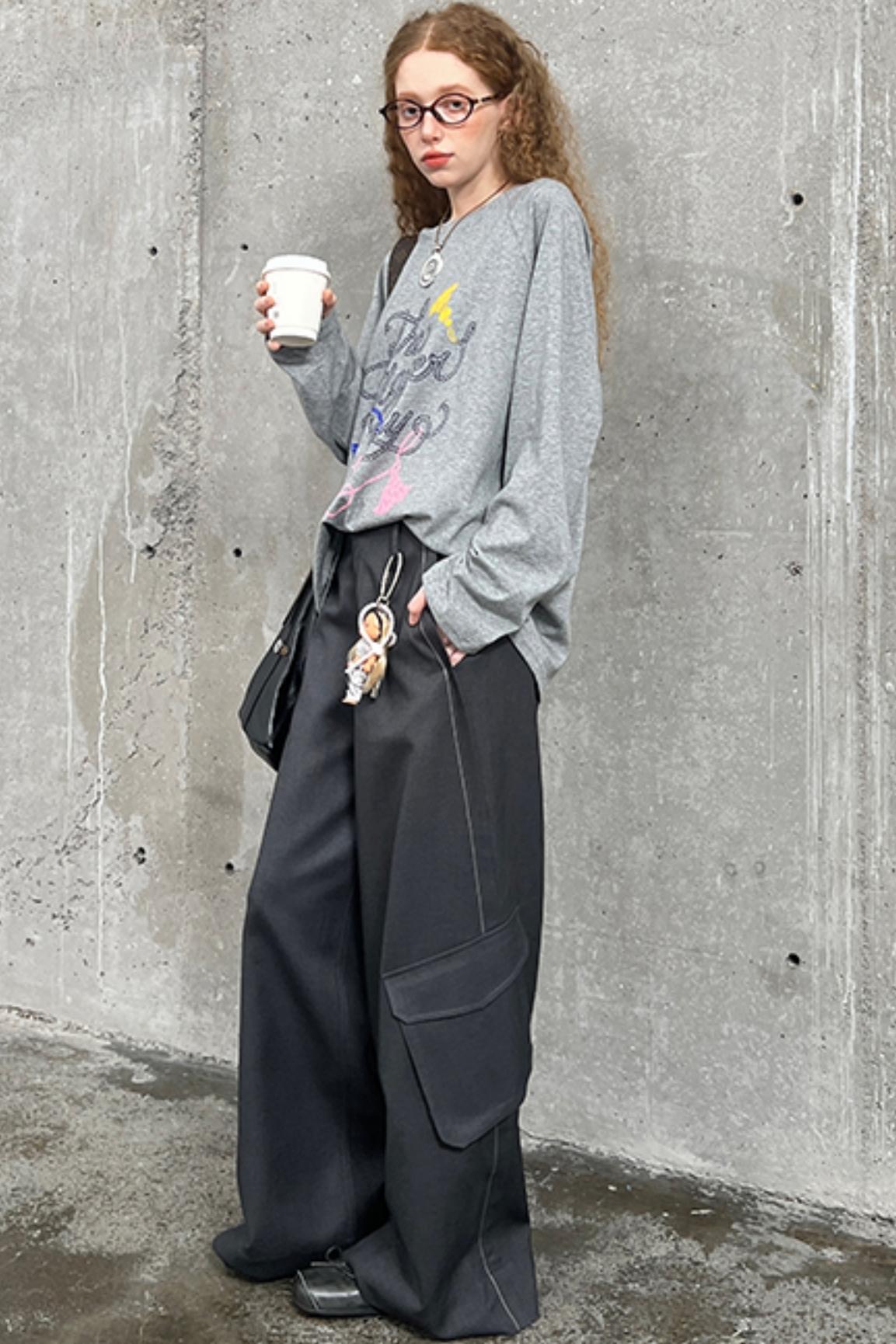 Relaxed Silhouette Split Pants