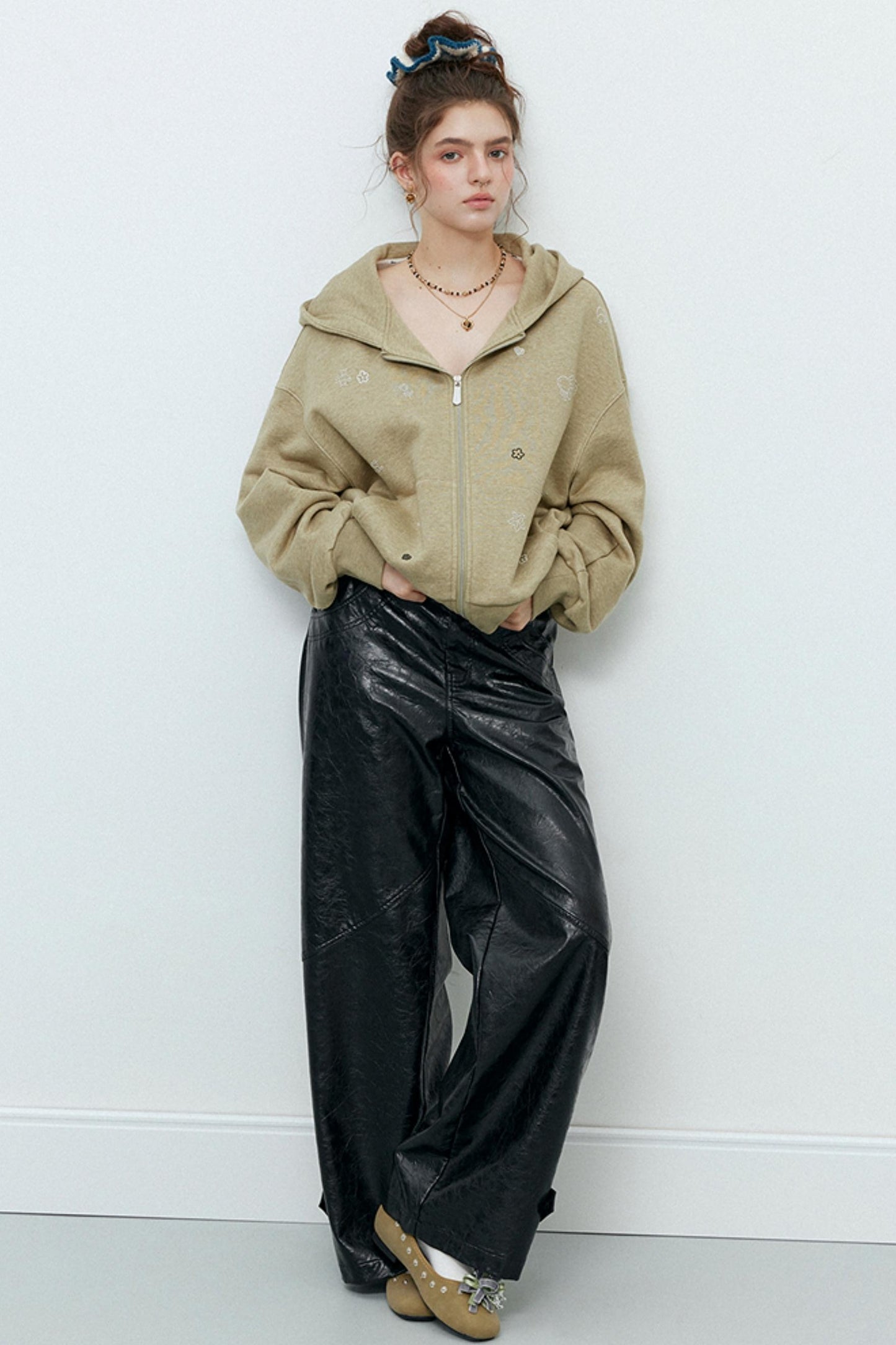 Light Green Hooded Sweatshirt