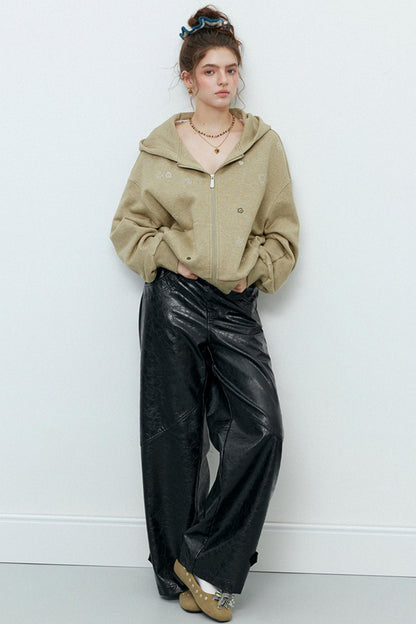 Light Green Hooded Sweatshirt