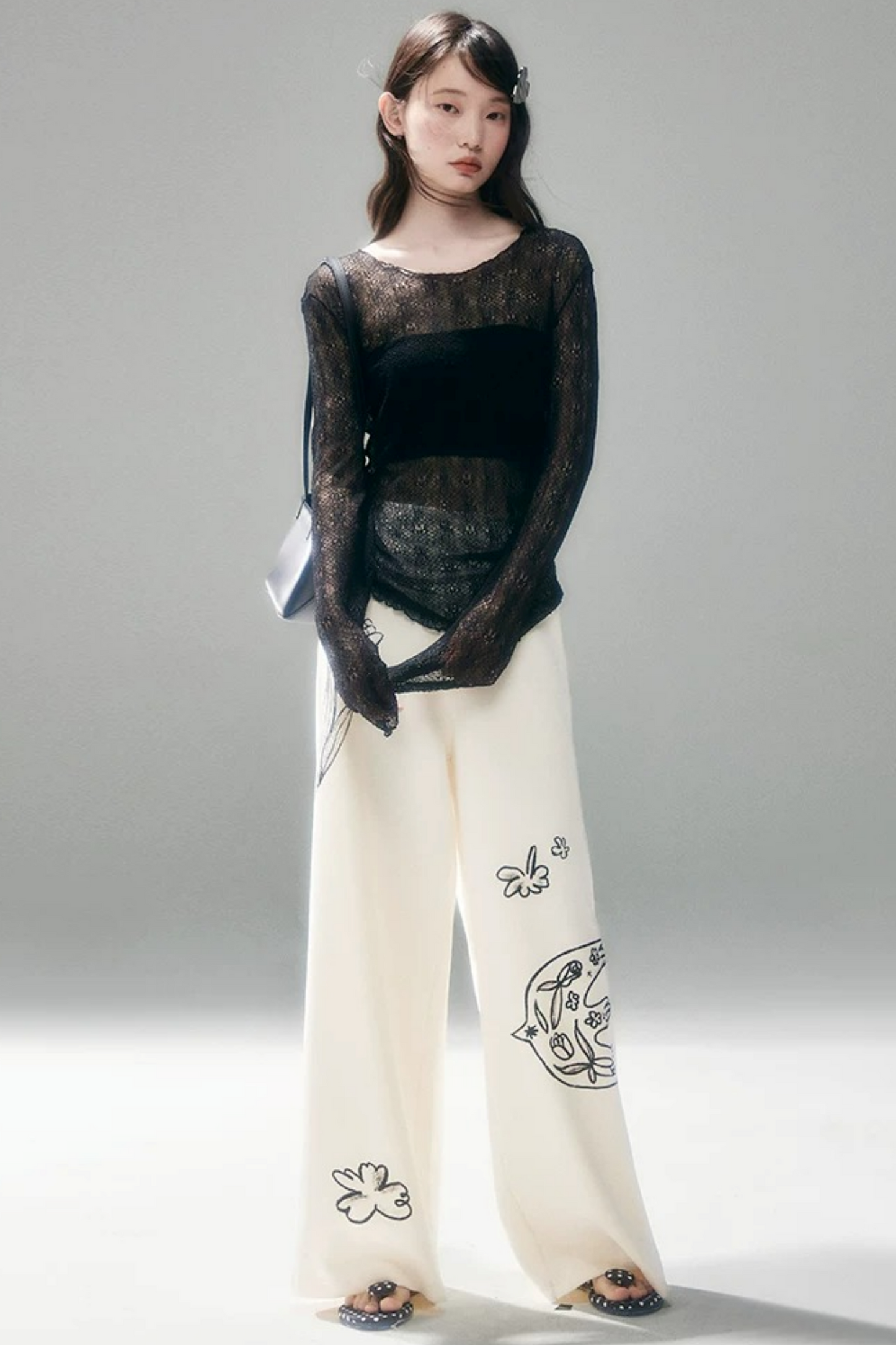 Sheer Lace Poem Blouse