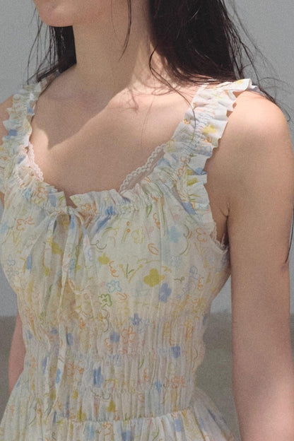 Bubbling Soda Sleeveless Slip Dress