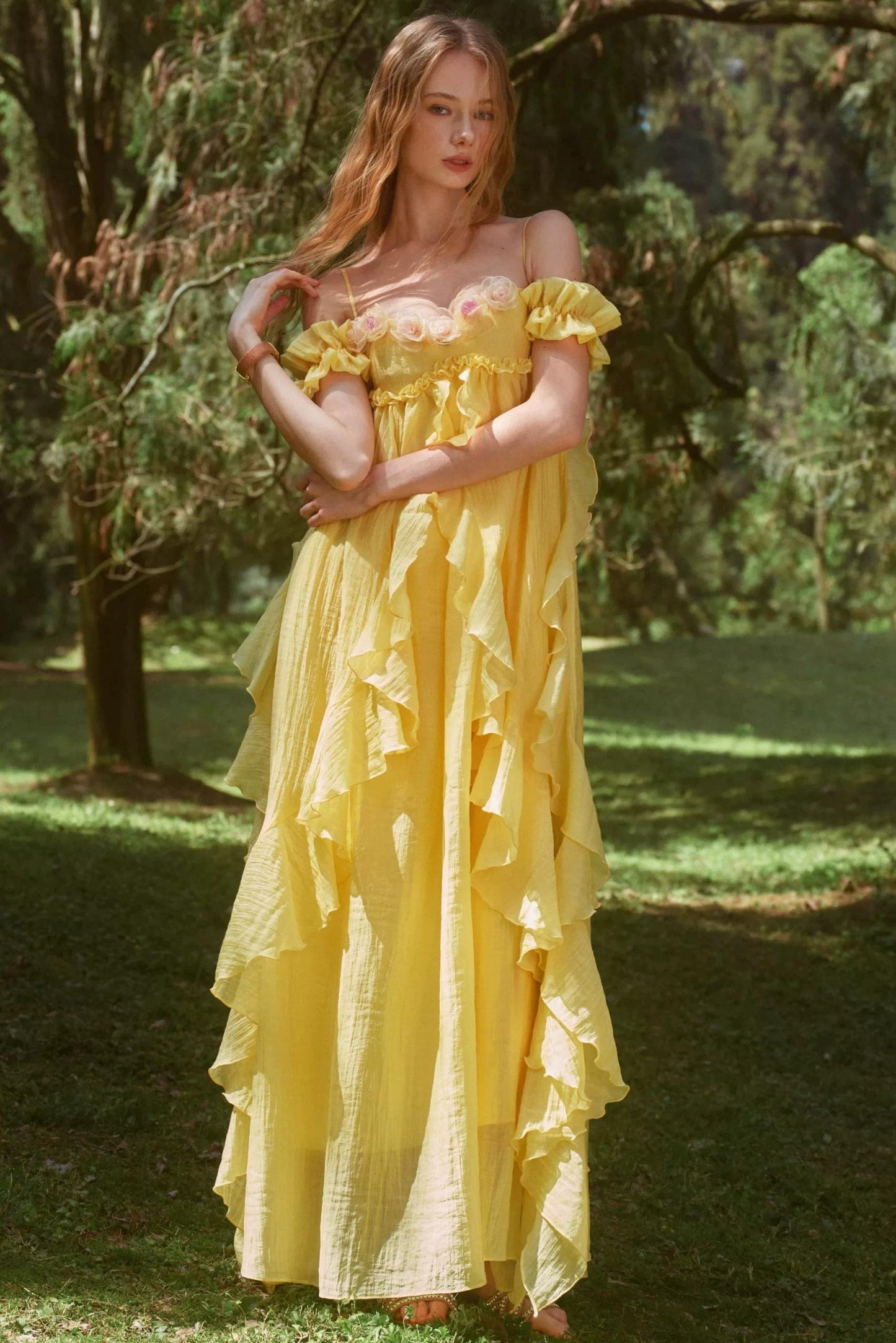 Vintage Tencel Rose Dress