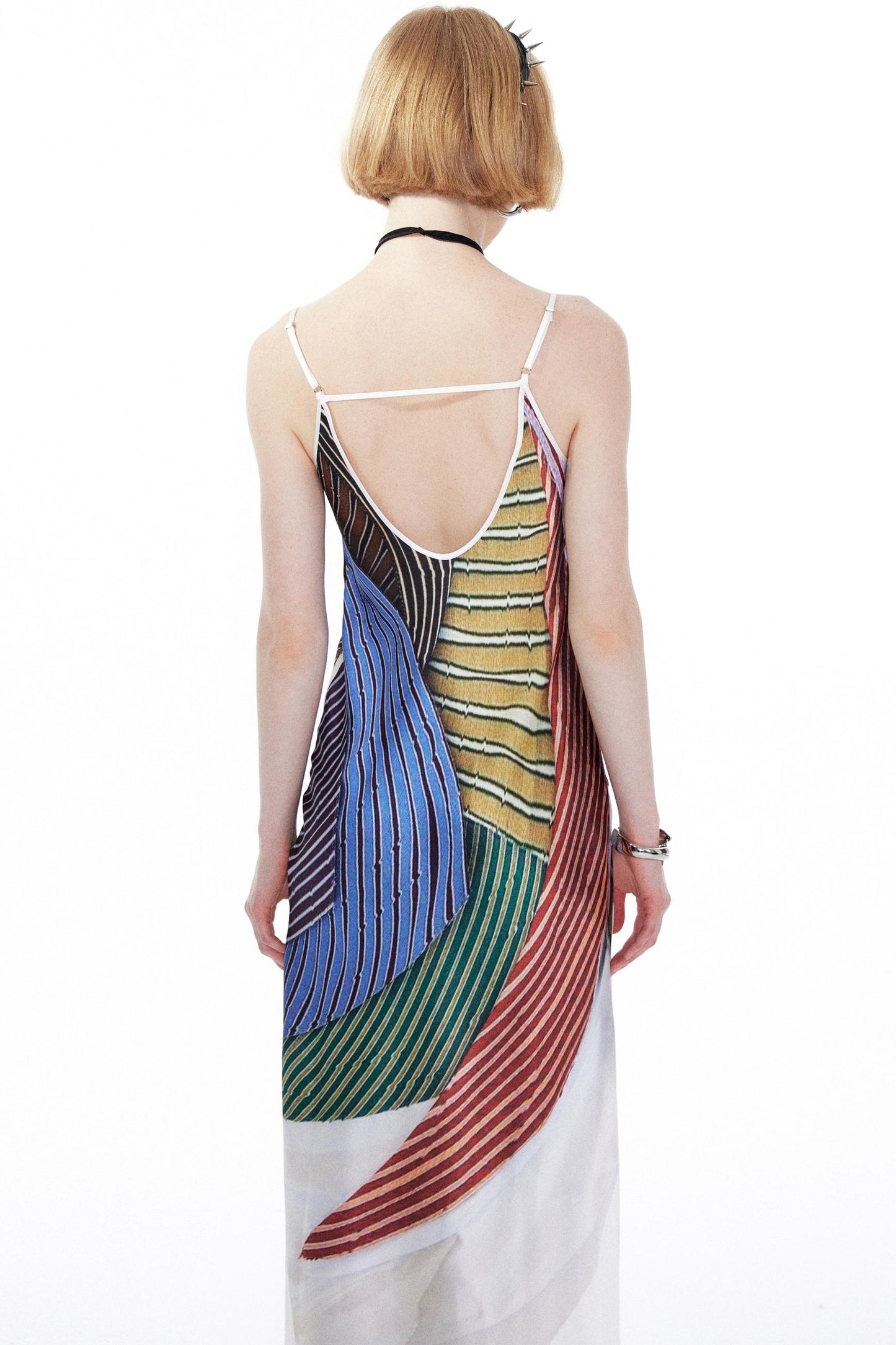 Printed Halter Swing Dress