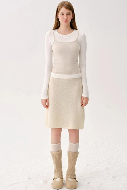 Retro Wool Knitted Cardigan Set-Up