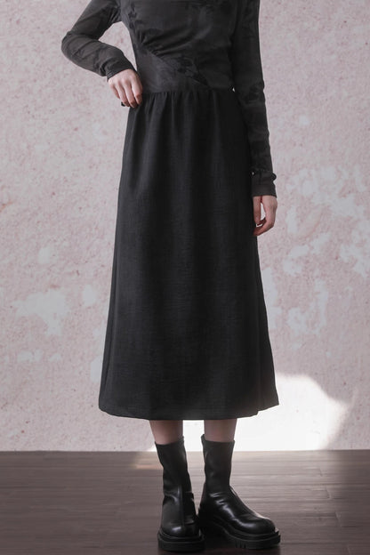 Rock Black Tie-dye Skirt