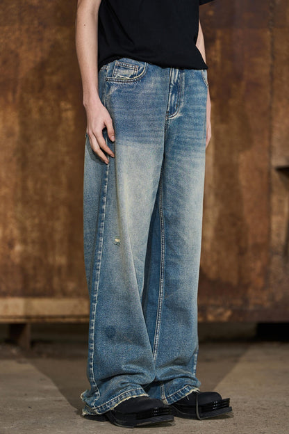 Vintage Destroyed Denim Trousers