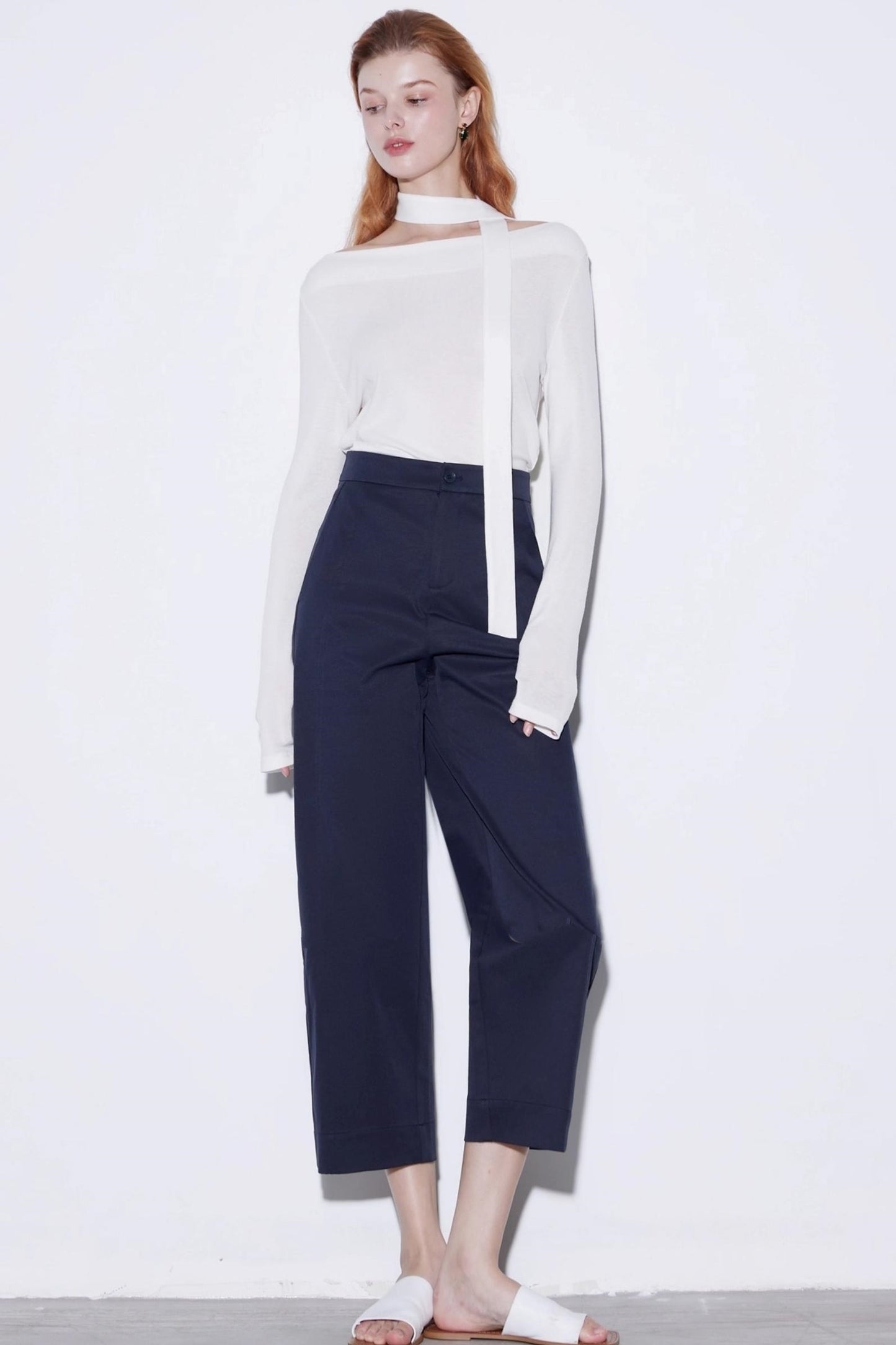 Slimming High-Waisted Wide-Leg Pants