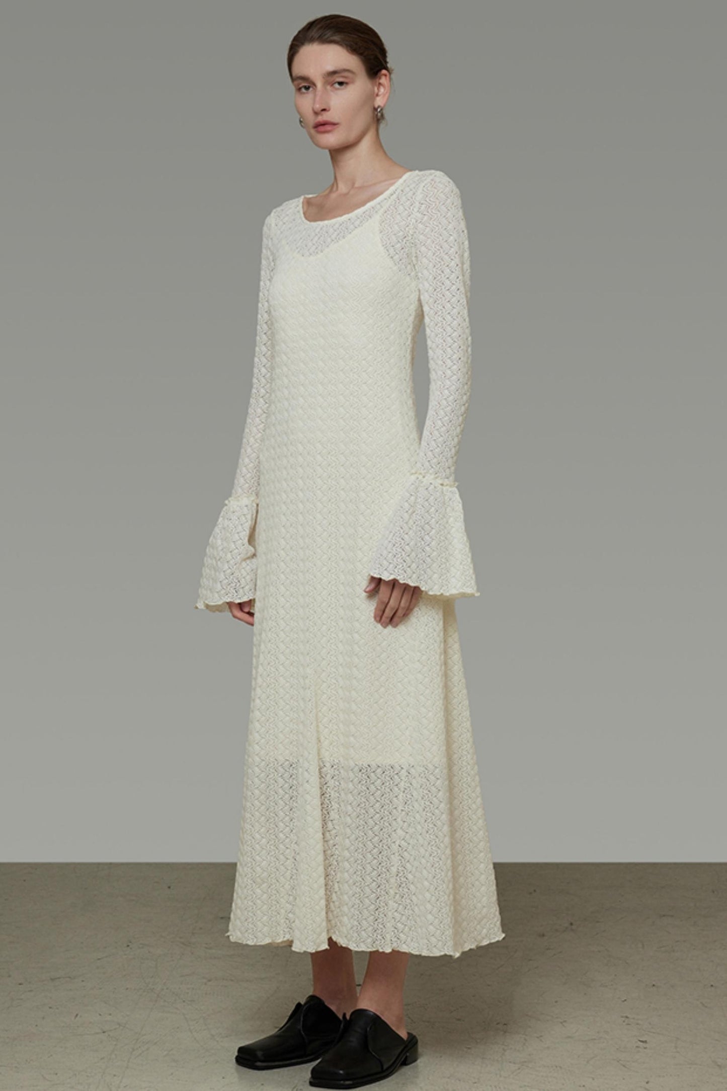 French Flared Cutout Dress