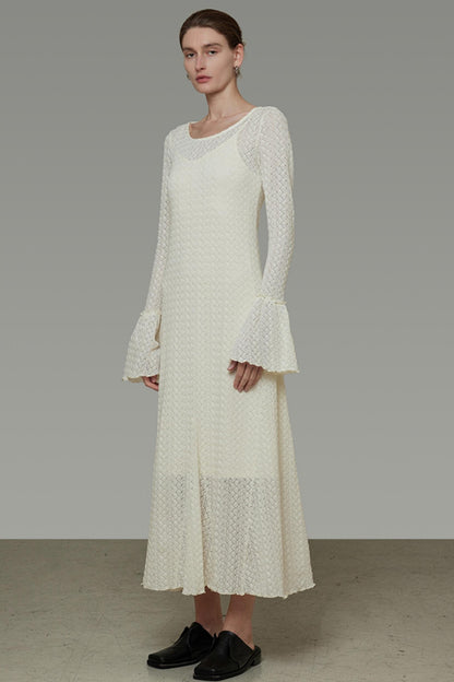 French Flared Cutout Dress