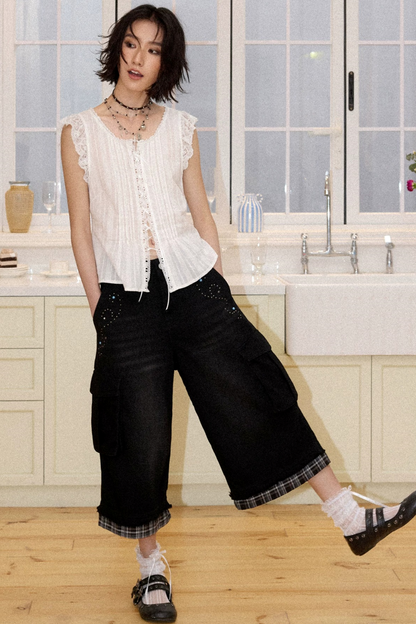 Starlight Lace Flutter Blouse