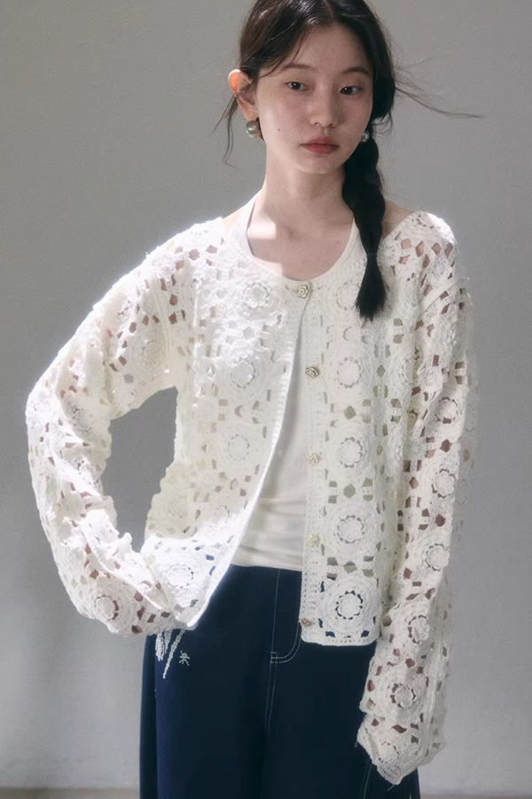 Floral Dream Crochet Cardigan